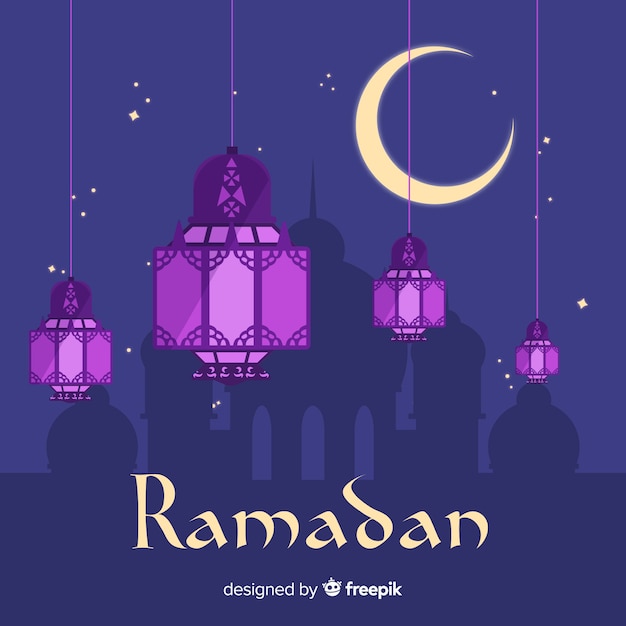 Free Vector flat ramadan background