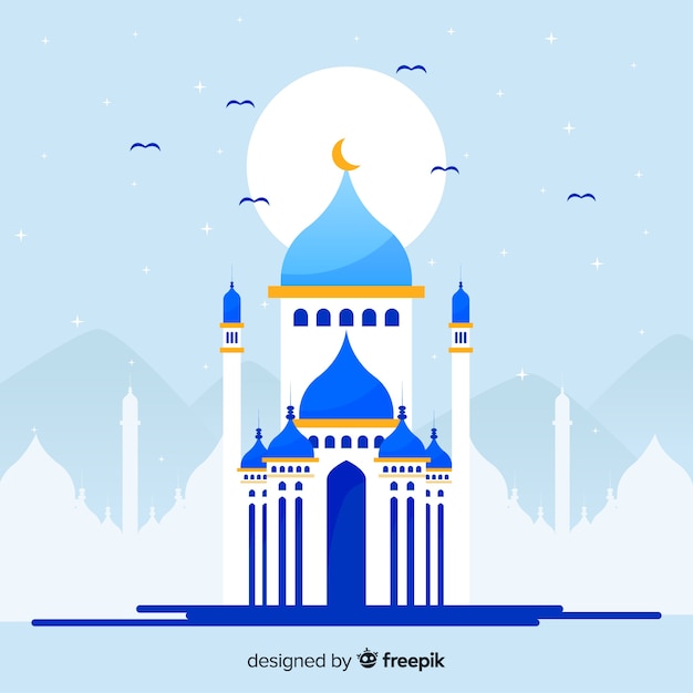 Free Vector flat ramadan background