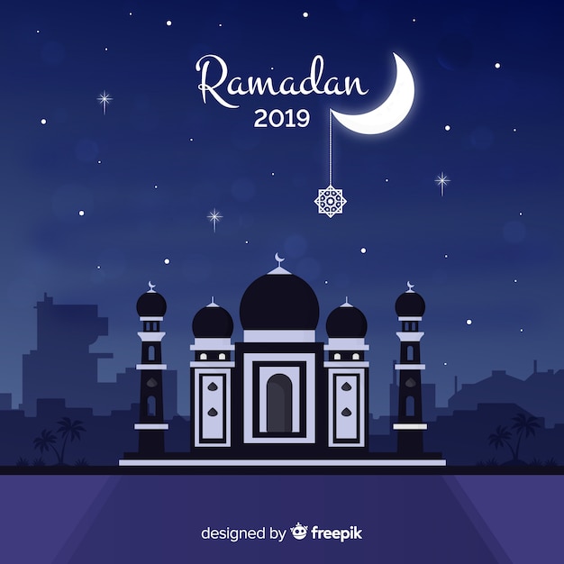 Free Vector flat ramadan background