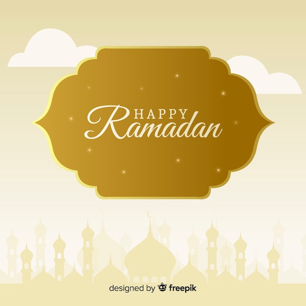 Flat ramadan background