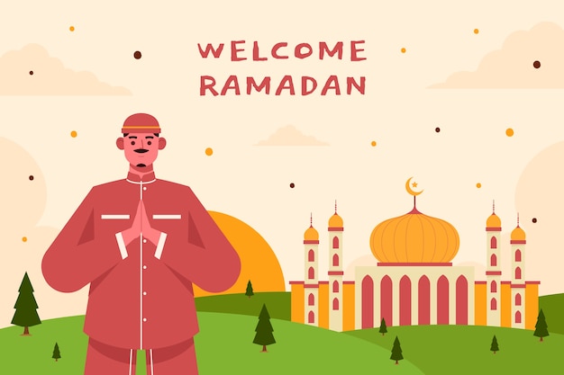 Free Vector flat ramadan background