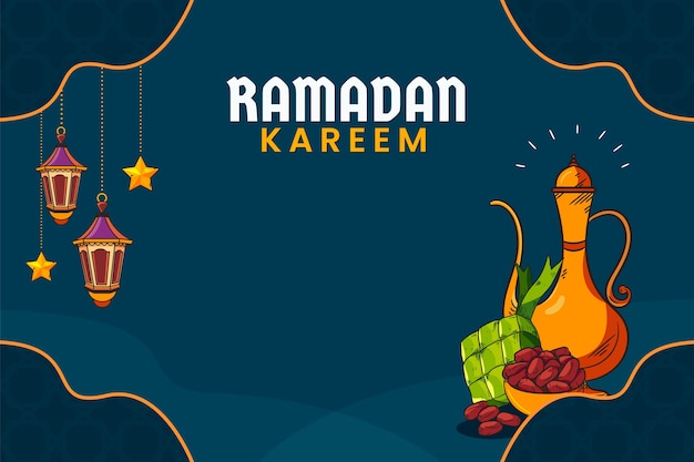 Flat ramadan background