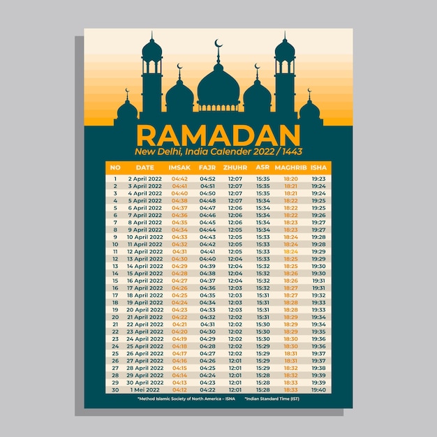 Flat ramadan calendar