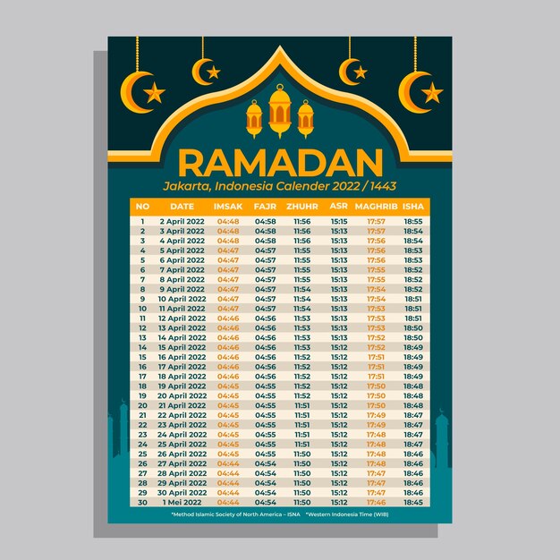 Flat ramadan calendar