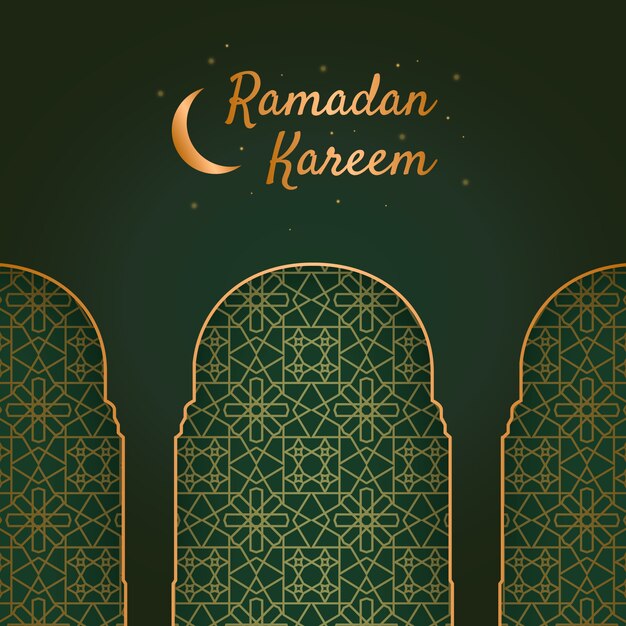 Flat ramadan concept