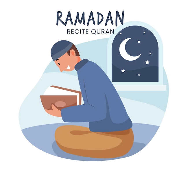 Flat ramadan illustration