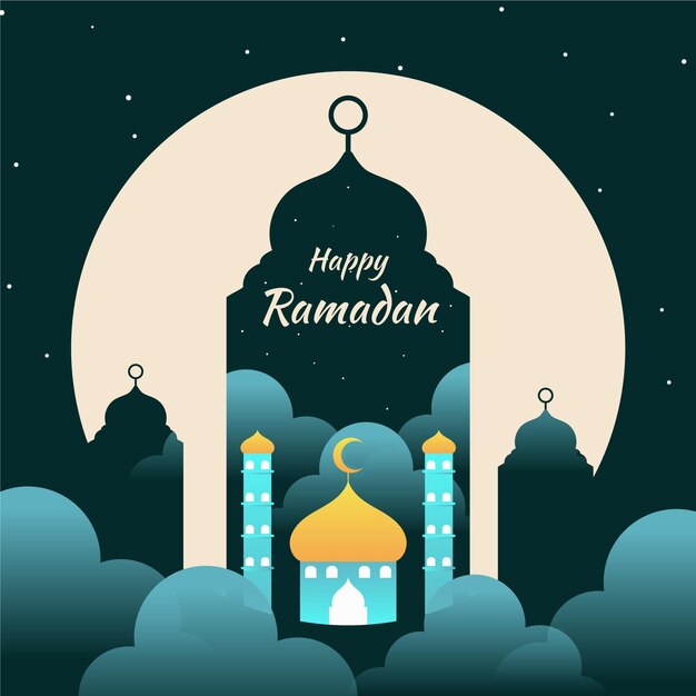 Flat ramadan illustration