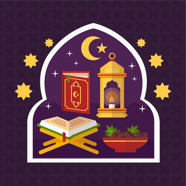 Free vector flat ramadan illustration