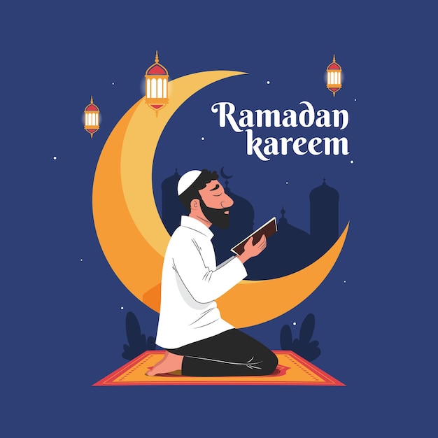 Free Vector flat ramadan illustration