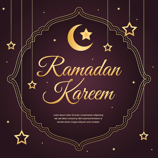 Flat ramadan kareem illustration