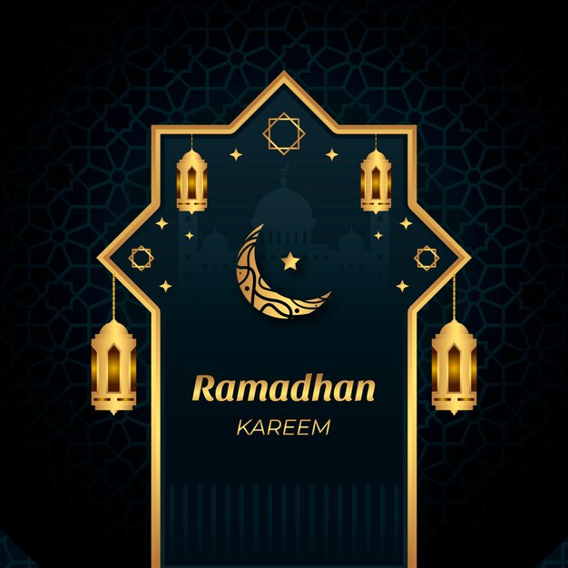 Flat ramadan kareem illustration