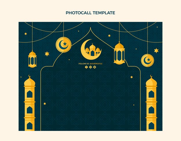 Flat ramadan photocall template