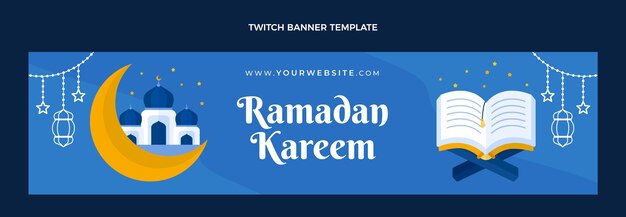 Flat ramadan twitch banner