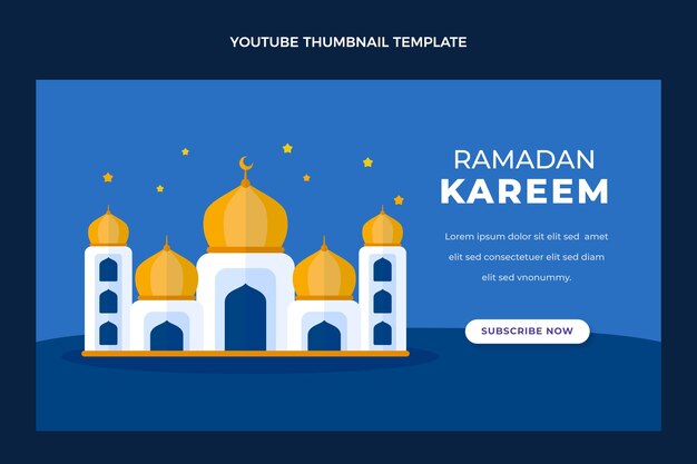 Flat ramadan youtube thumbnail