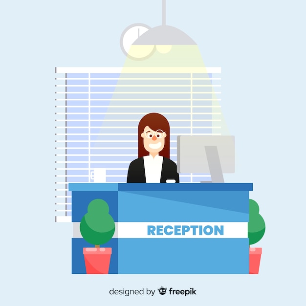 Free vector flat reception concept