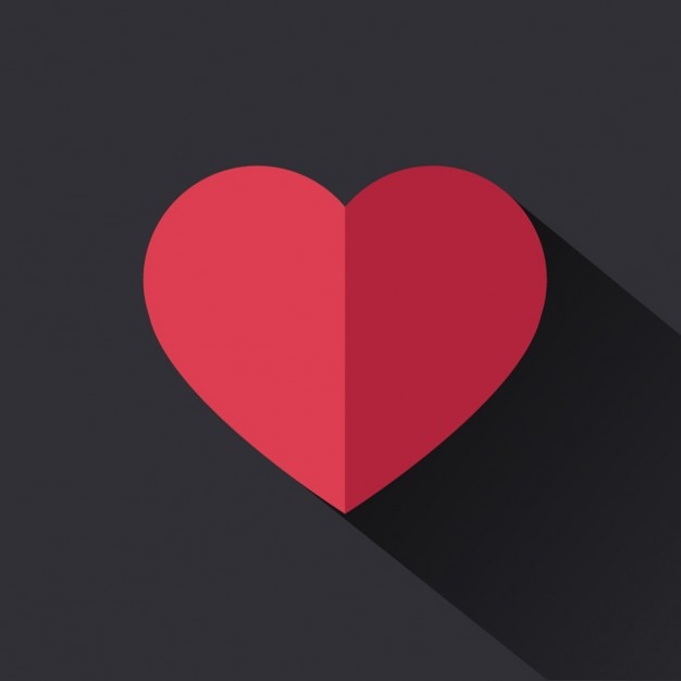 Free Vector flat red heart