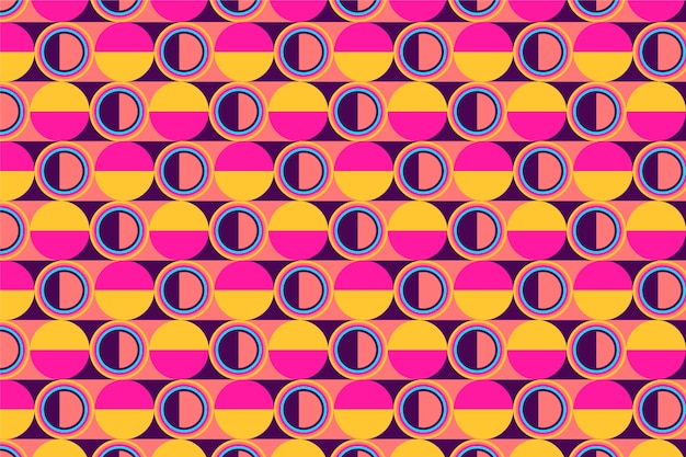 Free Vector flat retro 60's or 70's background with pattern