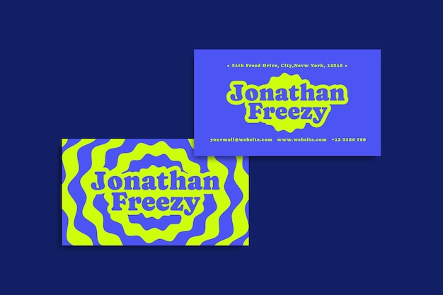 Free Vector flat retro business card