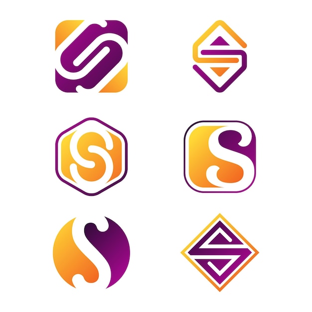 Flat s logo collection