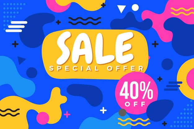 Flat sale background