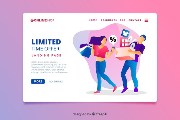 Flat sale landing page template