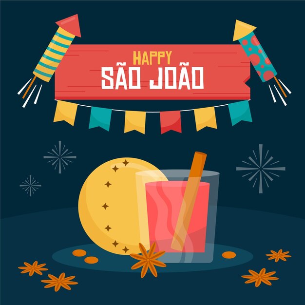 Flat sao joao illustration