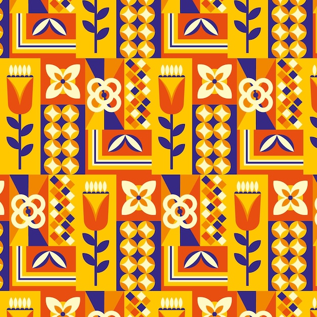 Flat scandinavian design pattern