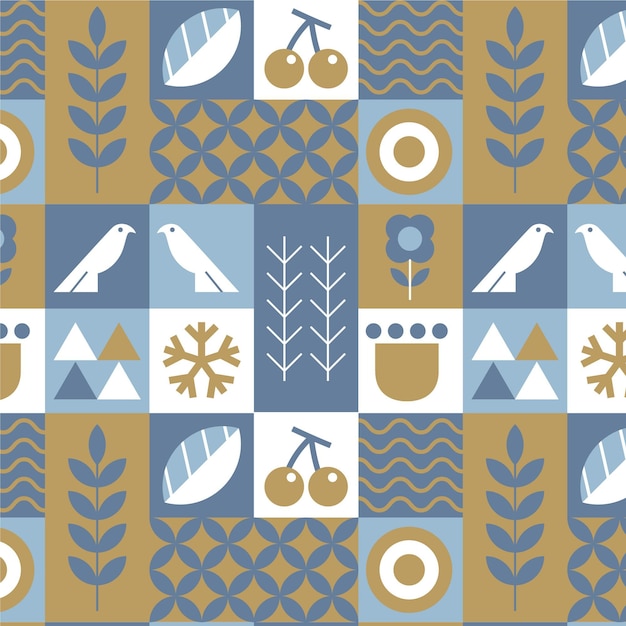 Flat scandinavian design pattern