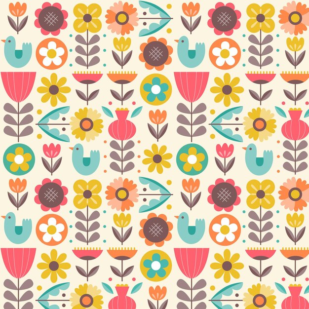 Flat scandinavian design pattern