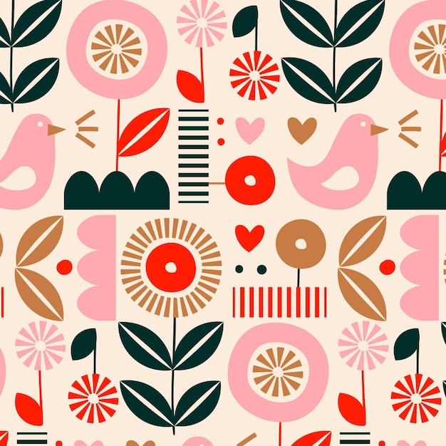 Flat scandinavian design pattern