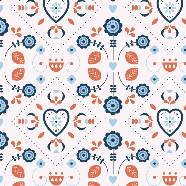 Flat scandinavian design pattern