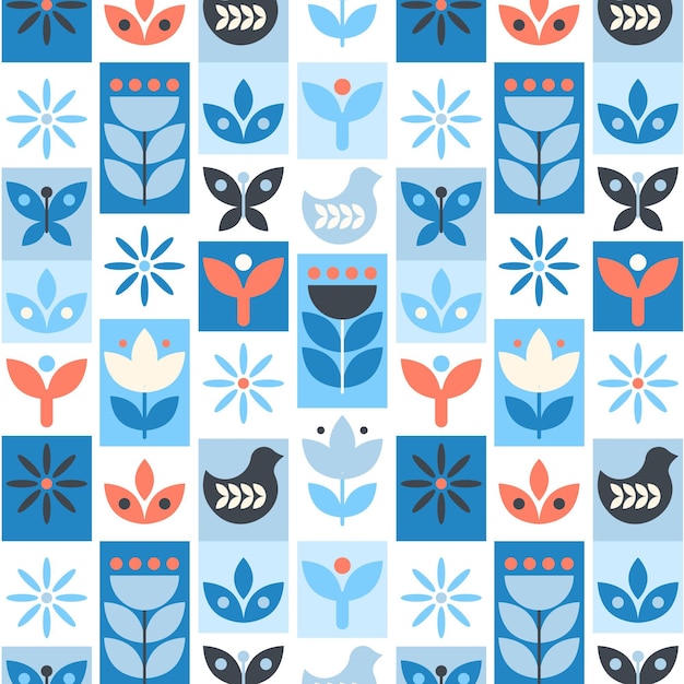 Free Vector flat scandinavian design pattern