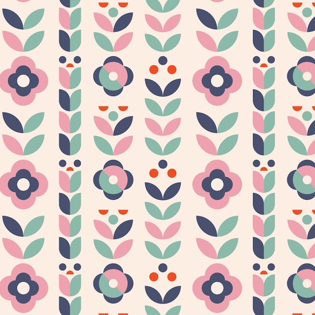 Flat scandinavian design pattern