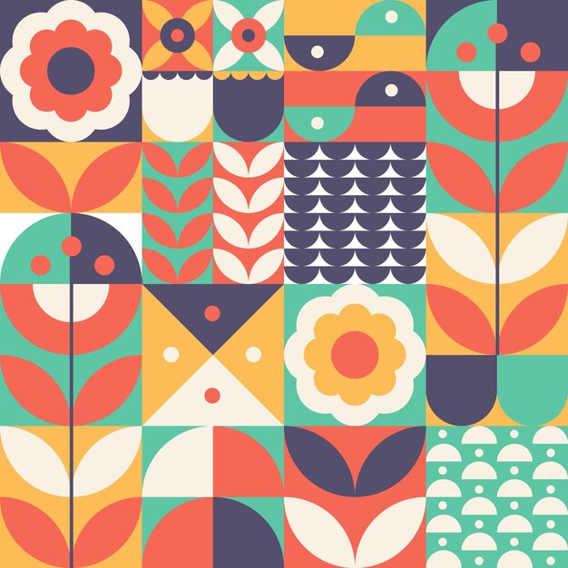 Flat scandinavian design pattern