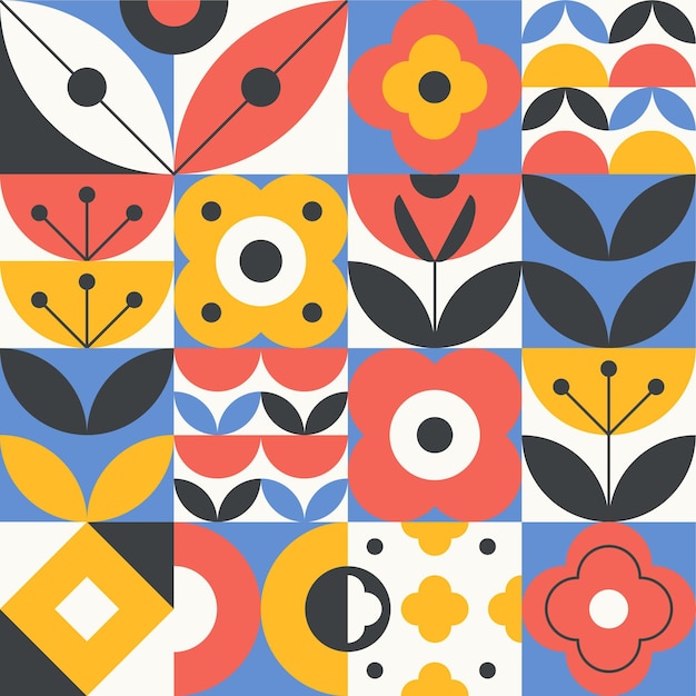 Flat scandinavian design pattern