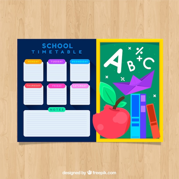 Flat school timetable