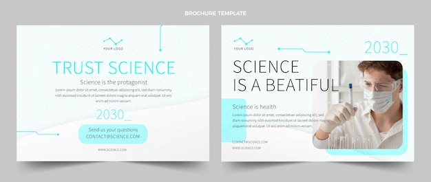 Free vector flat science brochure template