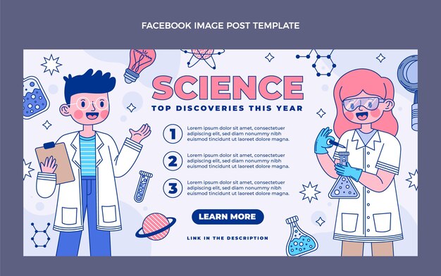 Flat science facebook post