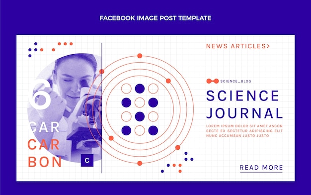 Free Vector flat science facebook post