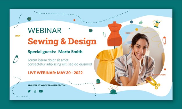 Flat seamstress webinar template