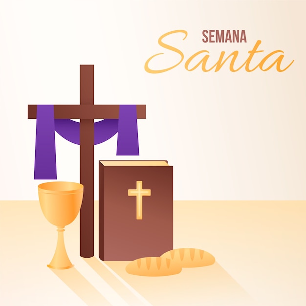 Flat semana santa concept