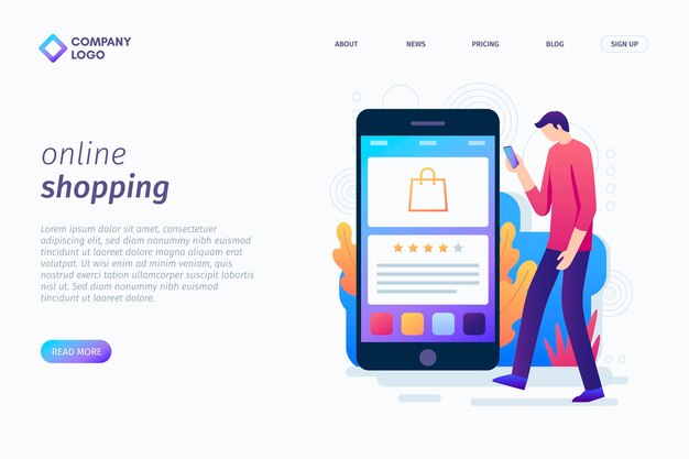 Flat shopping online landing page