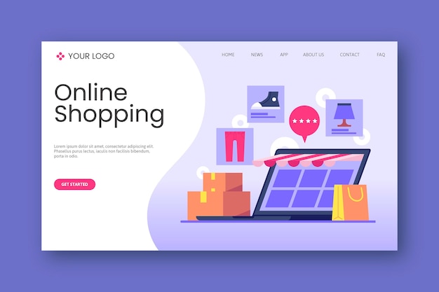 Flat shopping online landing page