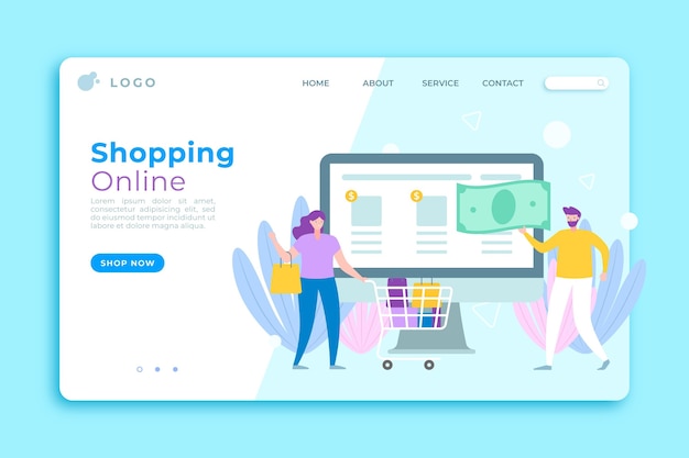 Flat shopping online landing page