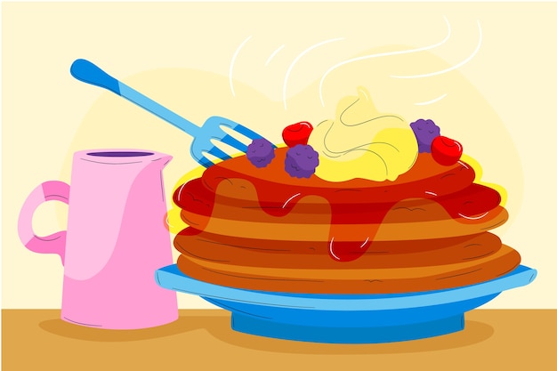 Free Vector flat shrove tuesday illustration