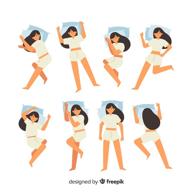 Flat sleep positions collection