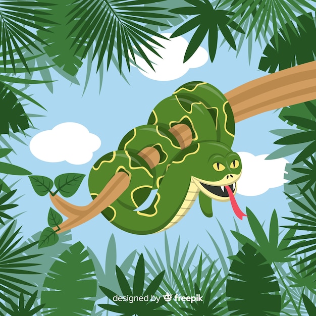 Flat snake background