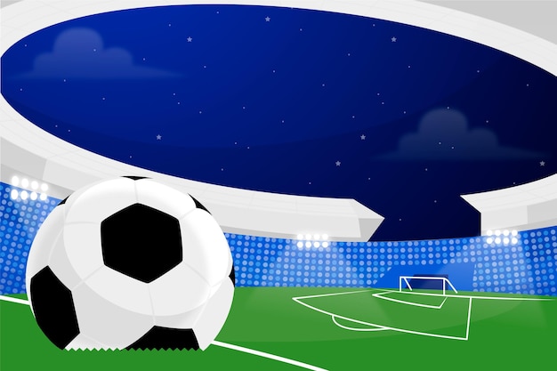 Free Vector flat soccer football stadium illustration