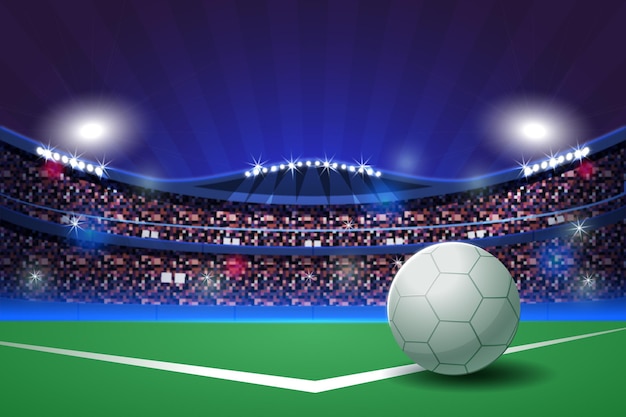 Flat soccer football stadium illustration