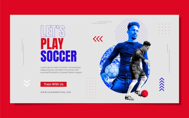 Free Vector flat soccer social media post template